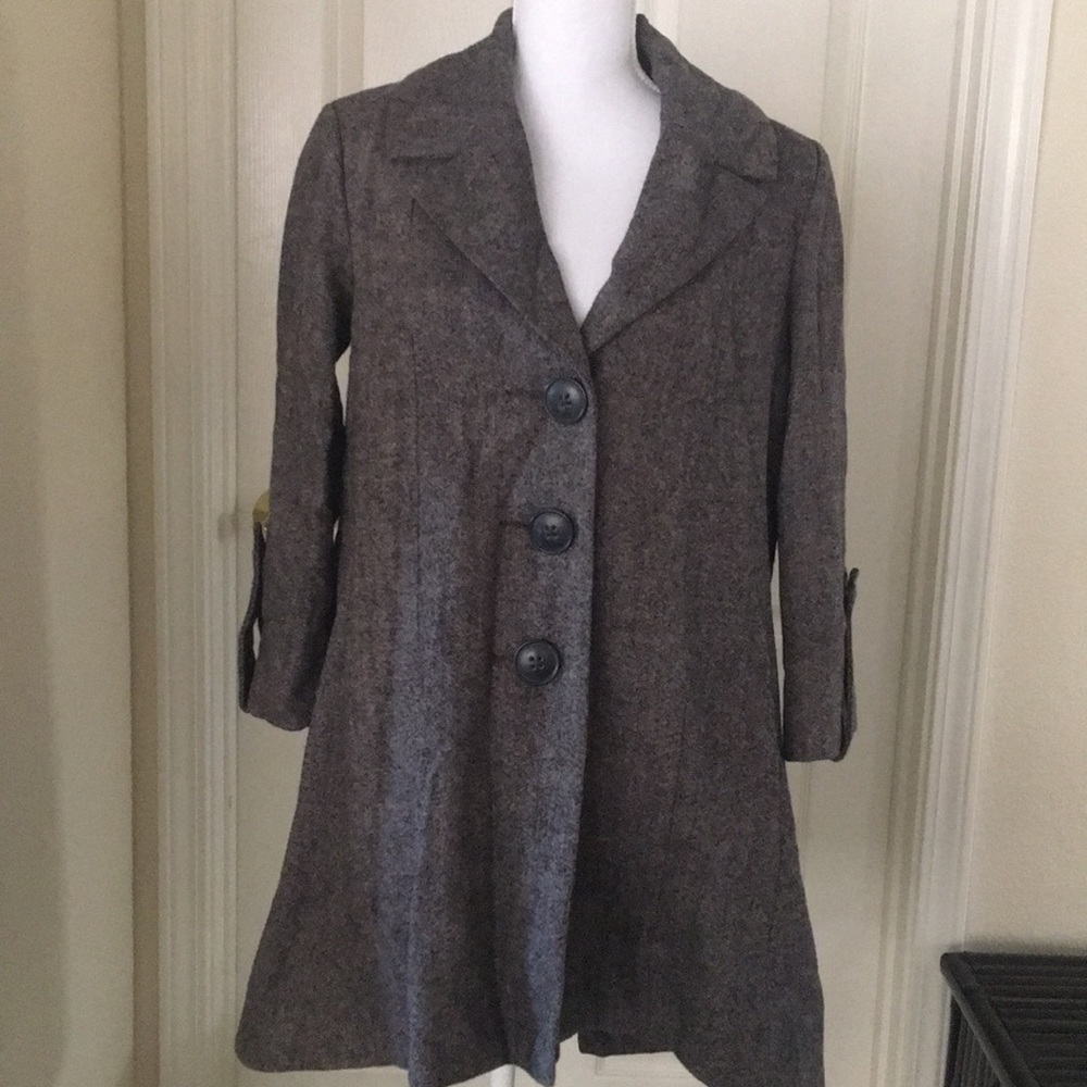 Cabi tweed Shakespeare swing coat size 4